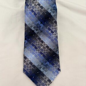 Van Heusen Blue and Black Patterned Tie